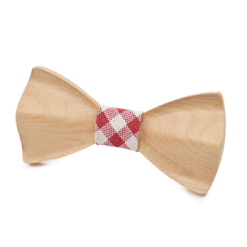 Papillon classico in legno d'acero da uomo - Bianco #4 - image 16