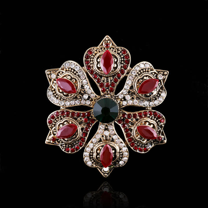 Spilla da donna in cristallo barocco da palazzo - Loto rosso - image 8