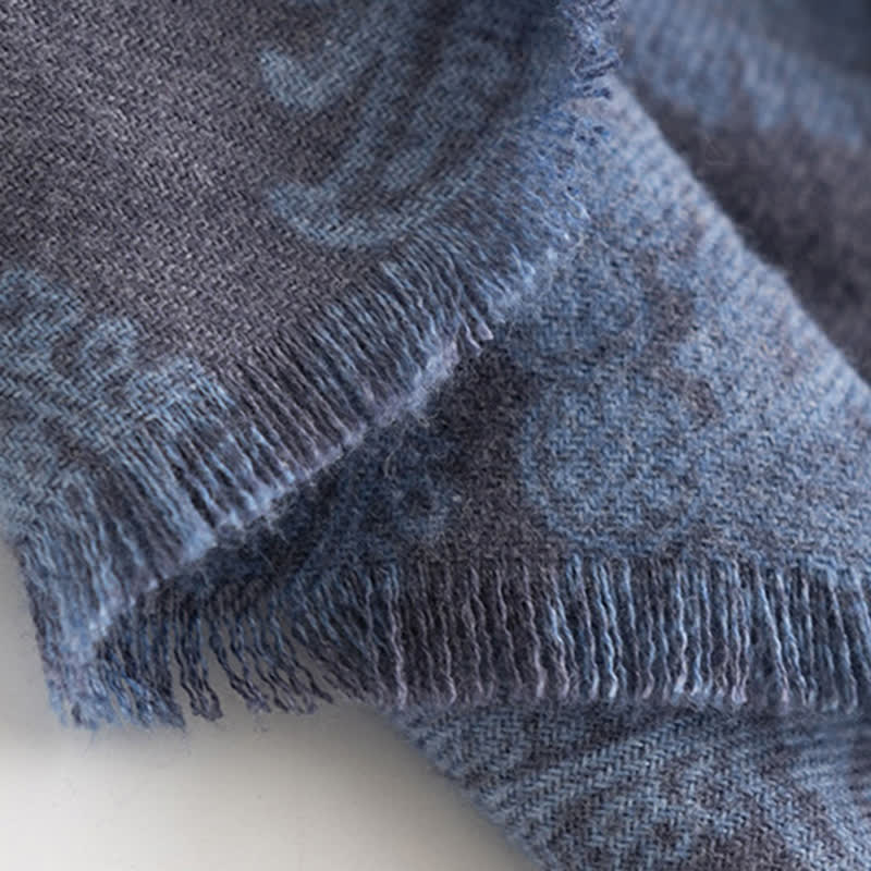 Sciarpa corta con nappe Paisley autunno inverno da donna - image 4