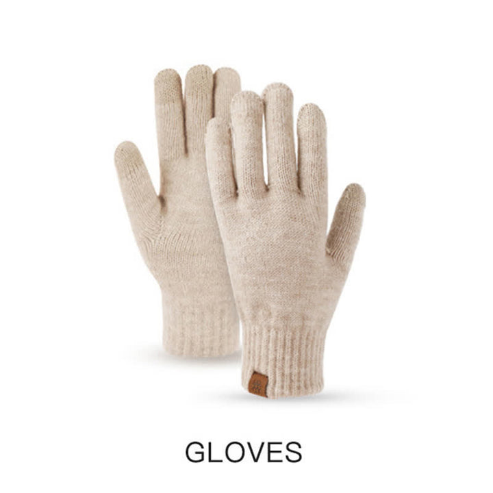 3 pezzi da donna pompon cappello sciarpa guanti touchscreen set - image 4
