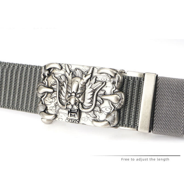 Cintura in nylon con decorazione drago casual da uomo - image 4