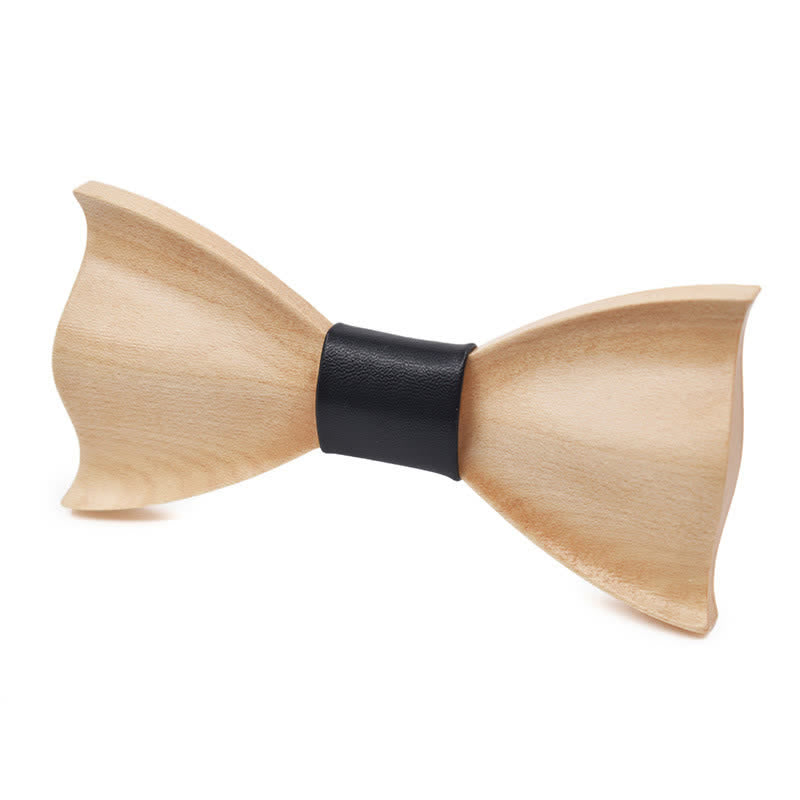 Papillon classico in legno d'acero da uomo - Bianco #6 - image 18