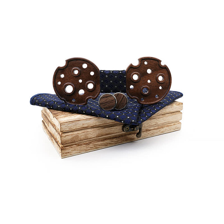 Set di 3 papillon in legno a cerchio cavo da uomo - Marina Militare - image 11