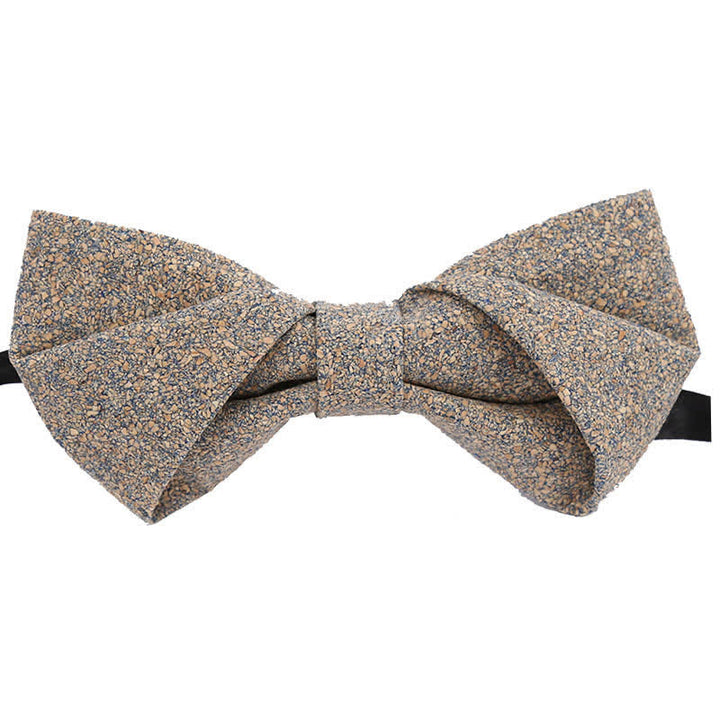Papillon in legno con linee grafiche in sughero da uomo - Stile n. 5 - image 9