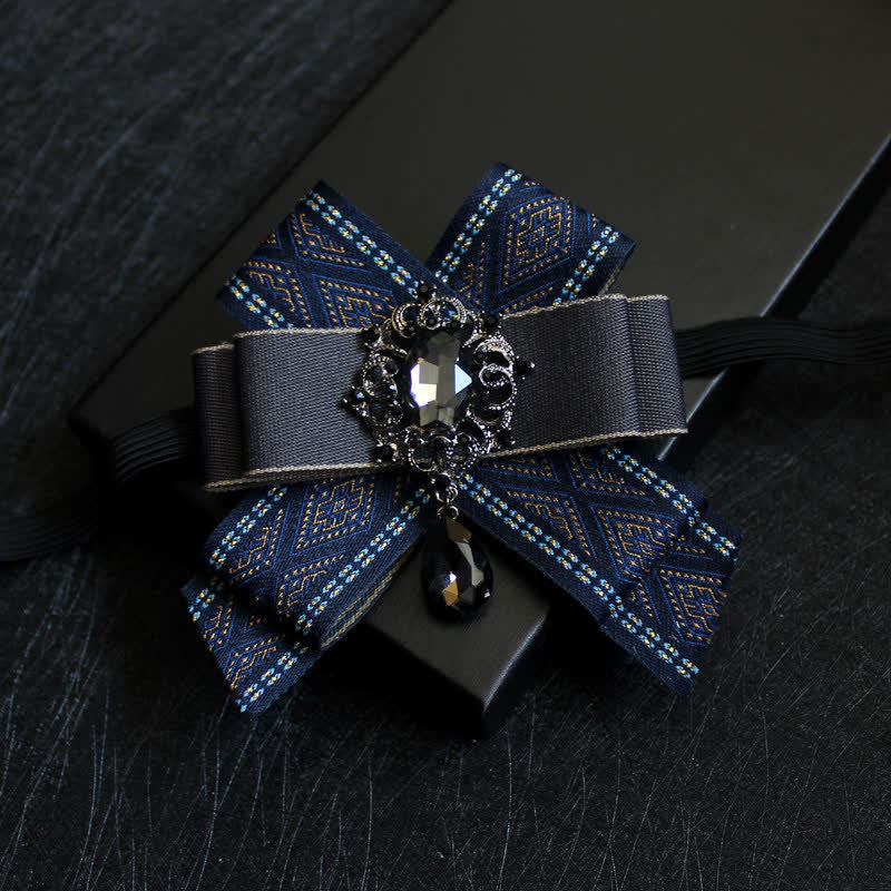 Papillon di lusso con strass blu a goccia - Stile n. 5 - image 6
