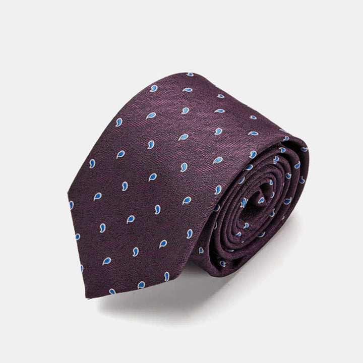 Cravatta da uomo di lusso con motivo micro paisley - Viola - image 5