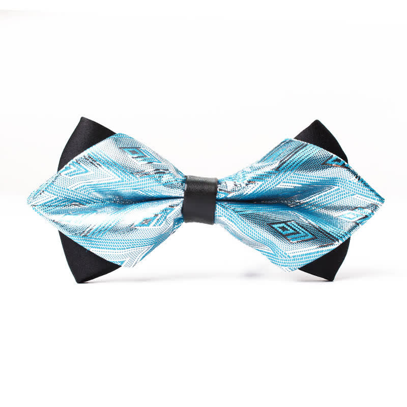 Papillon a punta con diamante moderno ed elegante da uomo - Blu - image 4
