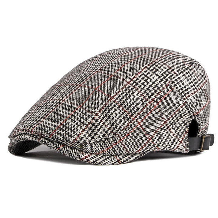 Classico berretto a quadri con berretto da tassista - Grigio chiaro - Regolabile (circa 21 5/8"-23 5/8") - image 0