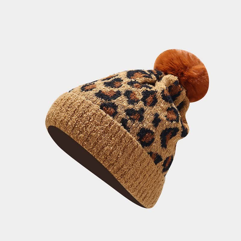 Set di 3 cappelli, sciarpe e guanti con stampa leopardata da donna - image 12