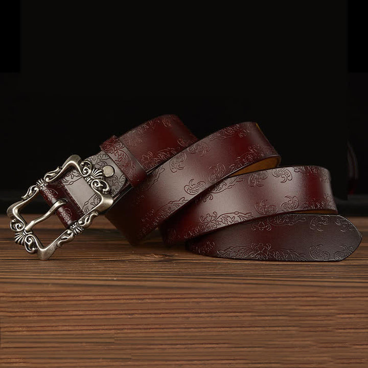 Cintura decorativa in pelle floreale retrò da donna - image 17