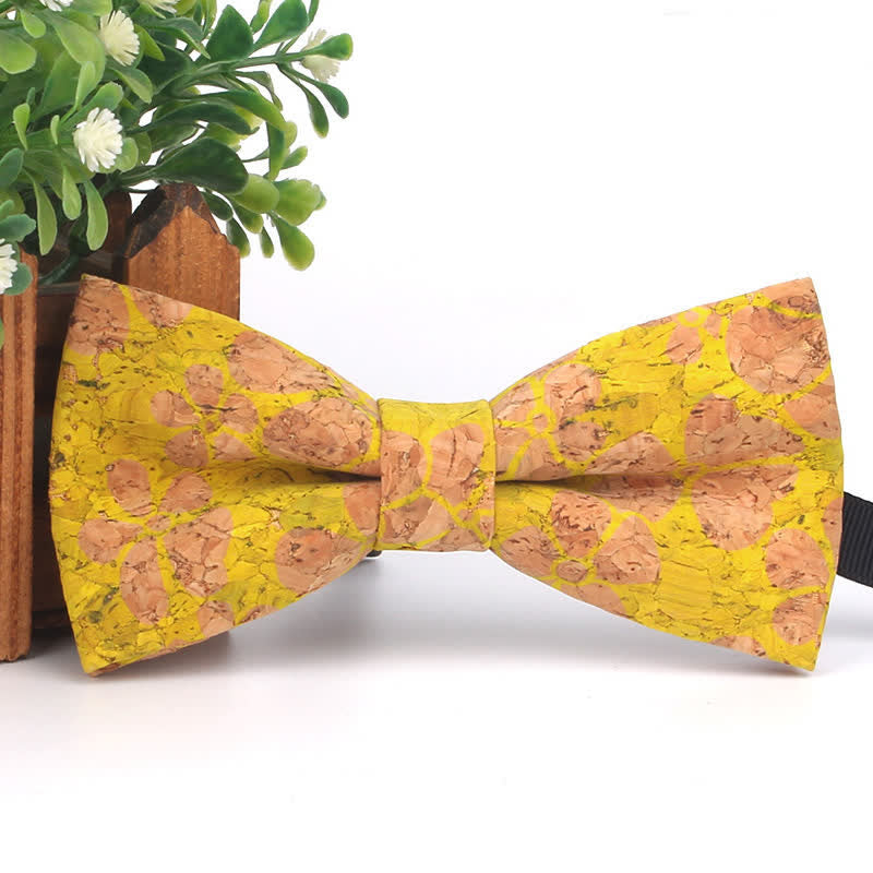 Papillon multicolore con stampa geometrica effetto legno da uomo - Stile n. 2 - image 9