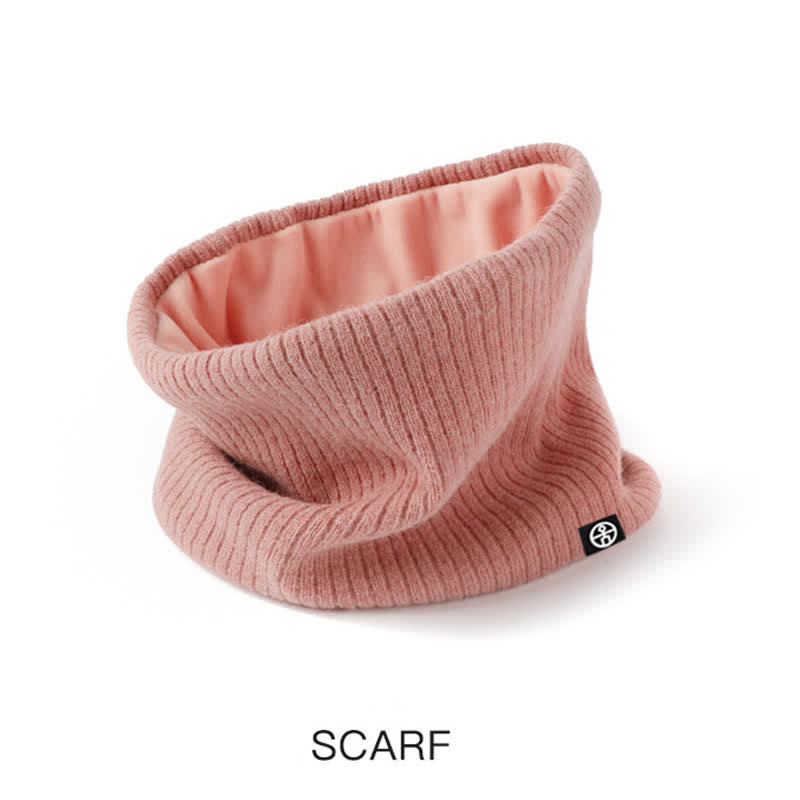 Set di 3 cappelli, sciarpe e guanti in morbido, unisex, tinta unita - image 4