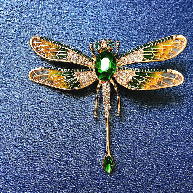 Spilla da donna lussuosa con libellula in strass da palazzo - image 10