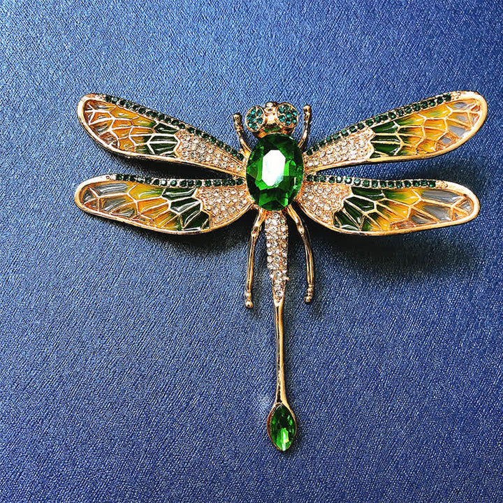 Spilla da donna lussuosa con libellula in strass da palazzo - image 10