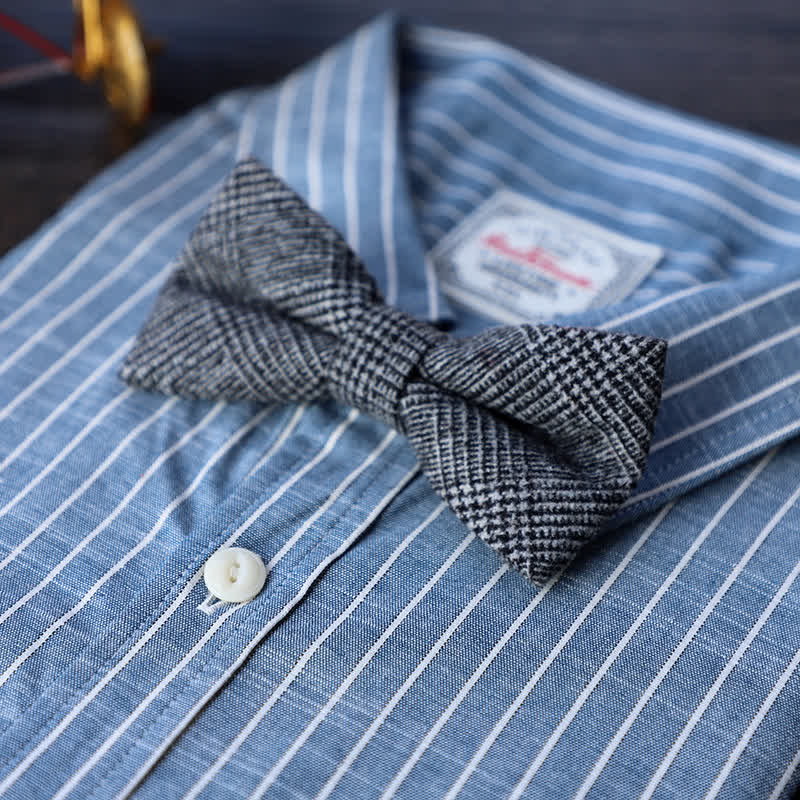 Papillon semplice in misto lana tweed da uomo - #14 - image 16