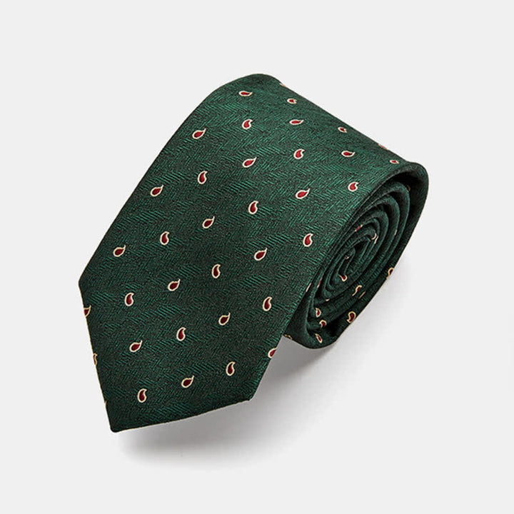 Cravatta da uomo di lusso con motivo micro paisley - Verde - image 7