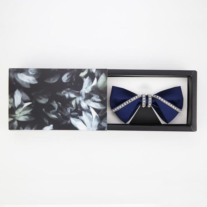 Papillon elegante a catena da uomo con fazzoletto da taschino - image 5