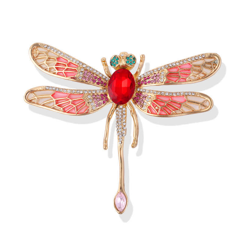 Spilla da donna lussuosa con libellula in strass da palazzo - image 0