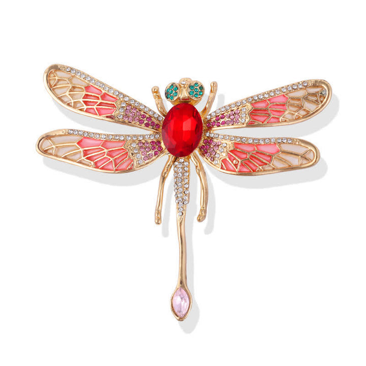 Spilla da donna lussuosa con libellula in strass da palazzo - image 0