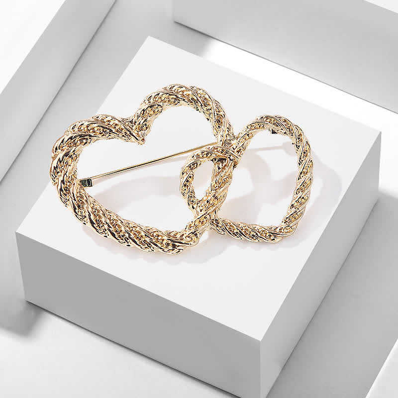 Spilla da donna Double Love Heart To Heart - image 1
