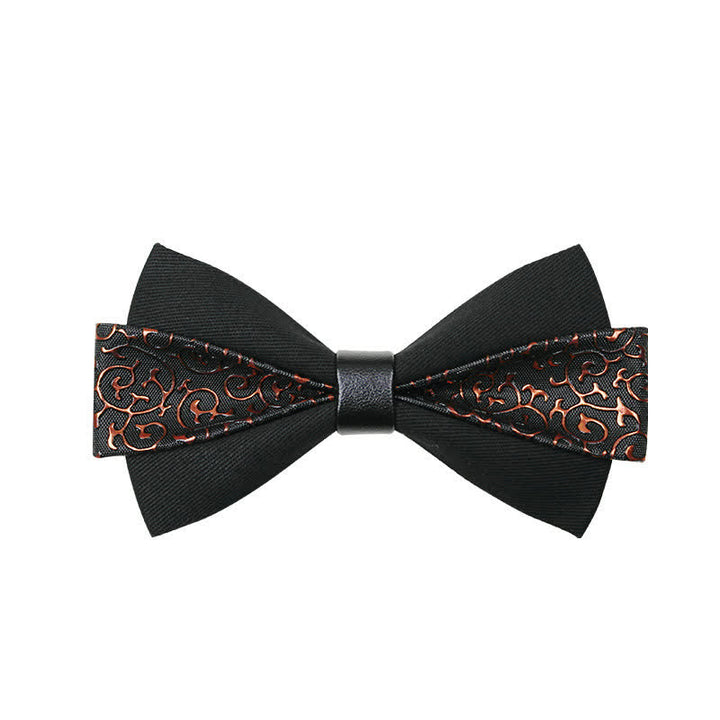Papillon in pelle PU con fiamma da uomo - Borgogna - image 6