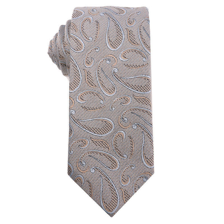 Cravatta da uomo British Khaki Champagne Series - Paisley - image 7