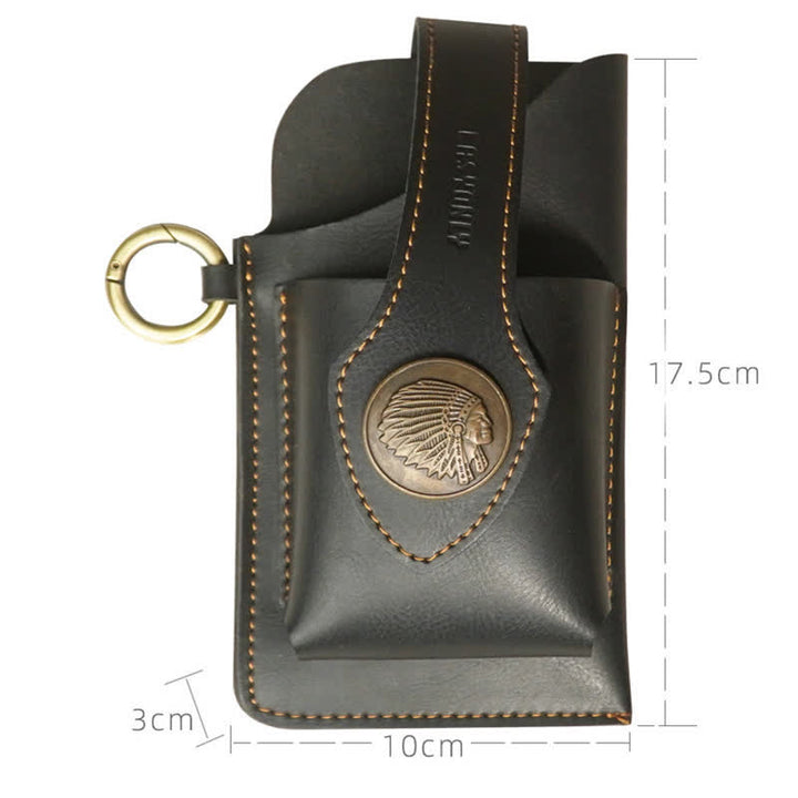 Borsa a tracolla per cellulare con bottone magnetico in ottone retrò - image 5