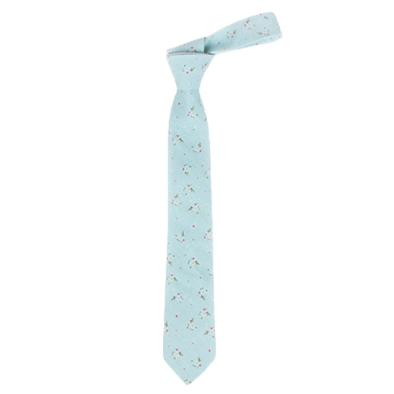 Cravatta sottile elegante floreale da uomo - image 12