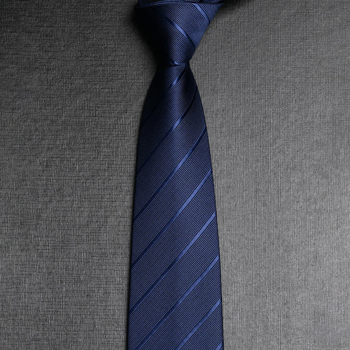 Cravatta da uomo in twill di colore scuro - Blu - image 4