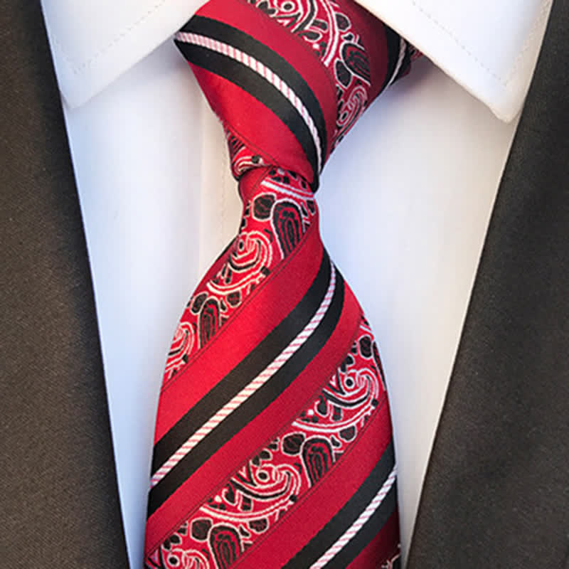 Cravatta a righe Paisley Mix da uomo - image 1