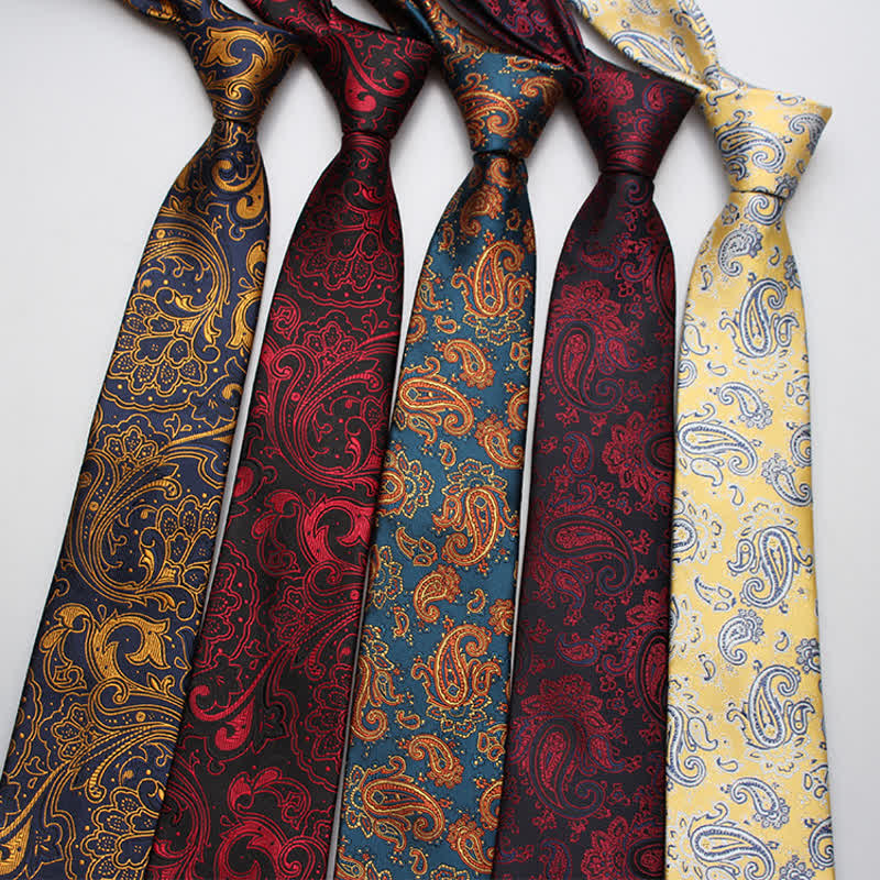 Cravatta casual di lusso da uomo con motivo Paisley audace - image 0