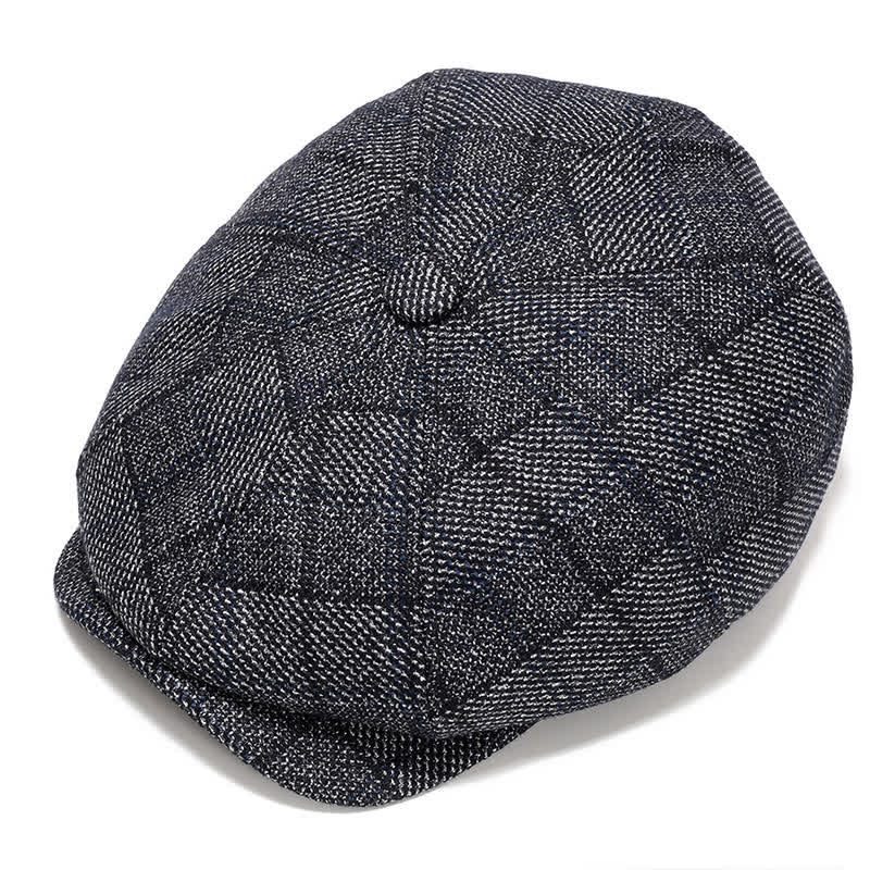Classico berretto piatto da giornalaio con paraorecchie - Grigio blu - Regolabile (circa 22"-23 5/8") - image 15