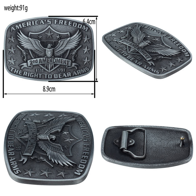 Cintura in pelle retrò da uomo con aquila America's Freedom - image 5