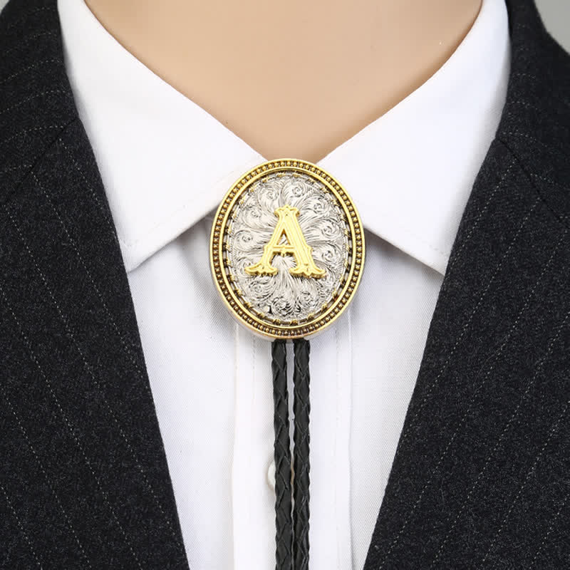 Accessorio per camicia da cowboy occidentale, alfabeto dalla A alla Z, cravatta Bolo - image 1