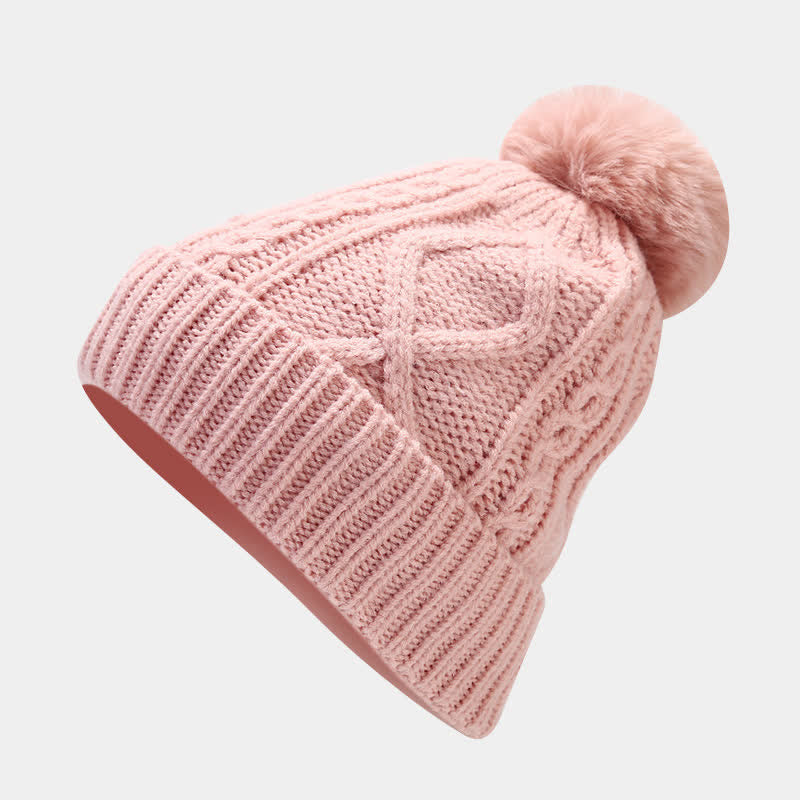 Set di 3 guanti senza dita con sciarpa e cappello lavorati a maglia da donna - image 1