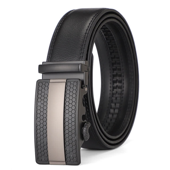 Cintura in pelle con fibbia scorrevole di classe da uomo - Nero - 46 - image 0