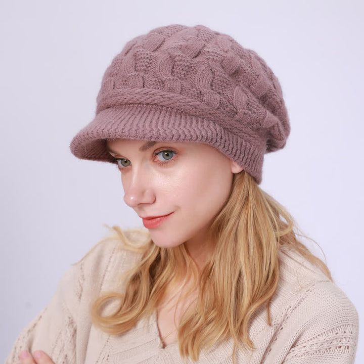 Cappello con visiera e fodera soffice e soffice da donna - image 29