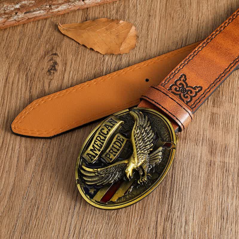 Cintura in pelle da uomo American Pride Bald Eagle - image 1