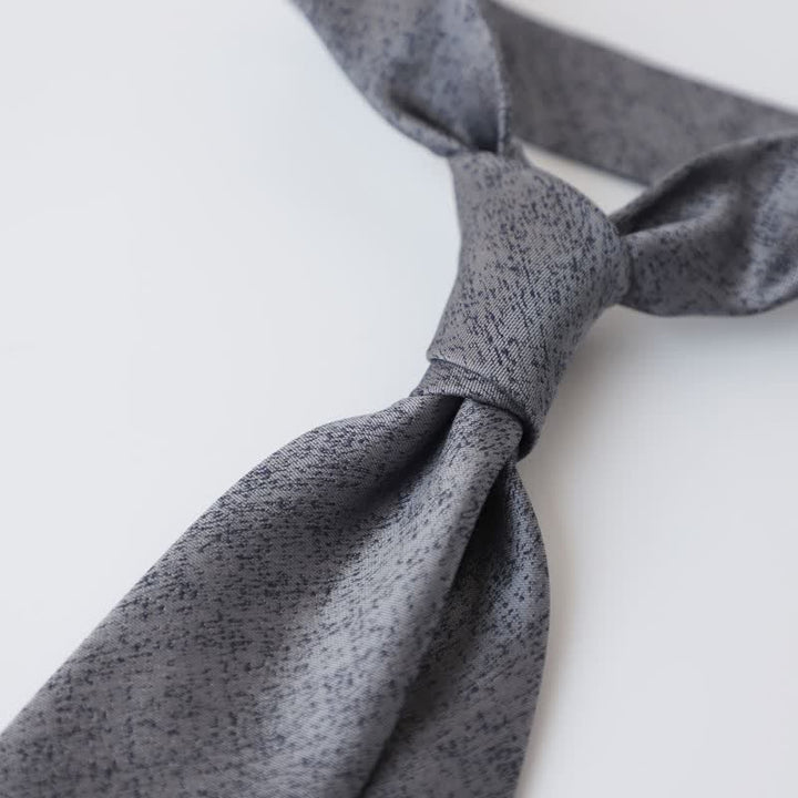 Cravatta da uomo con sistema solare color melange - Grigio - image 3