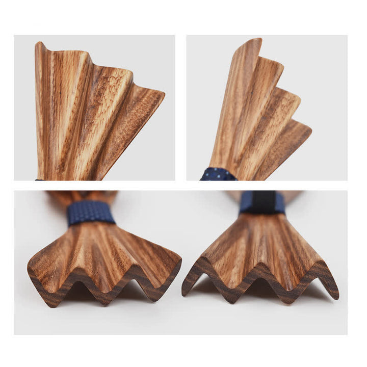 Papillon in legno piegato 3D stereo marrone da uomo - image 6