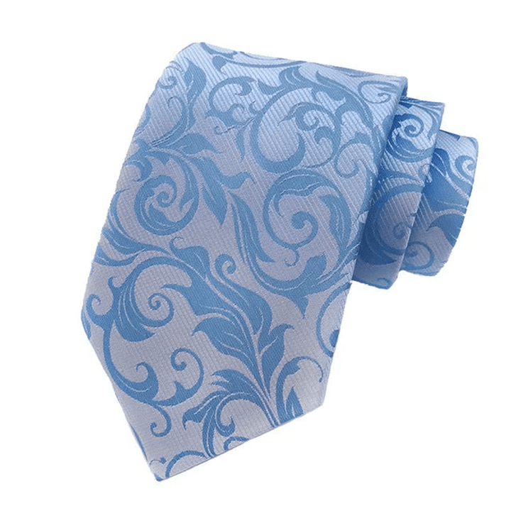 Set di 2 cravatte floreali con motivo a vortice vegetale da uomo - image 17