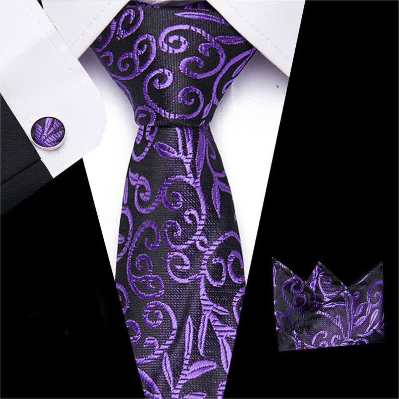 Set di 3 cravatte da uomo Twining Vine - Viola - image 2