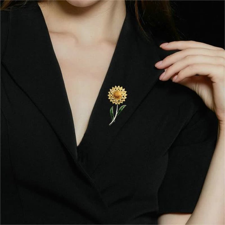 Spilla Girasole in Oro da Donna - image 2