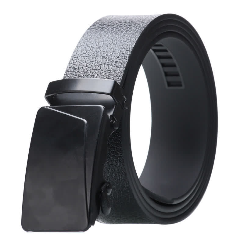 Cintura da uomo in pelle nera con fibbia automatica - Stile n. 10 - Nero - 42 - image 20