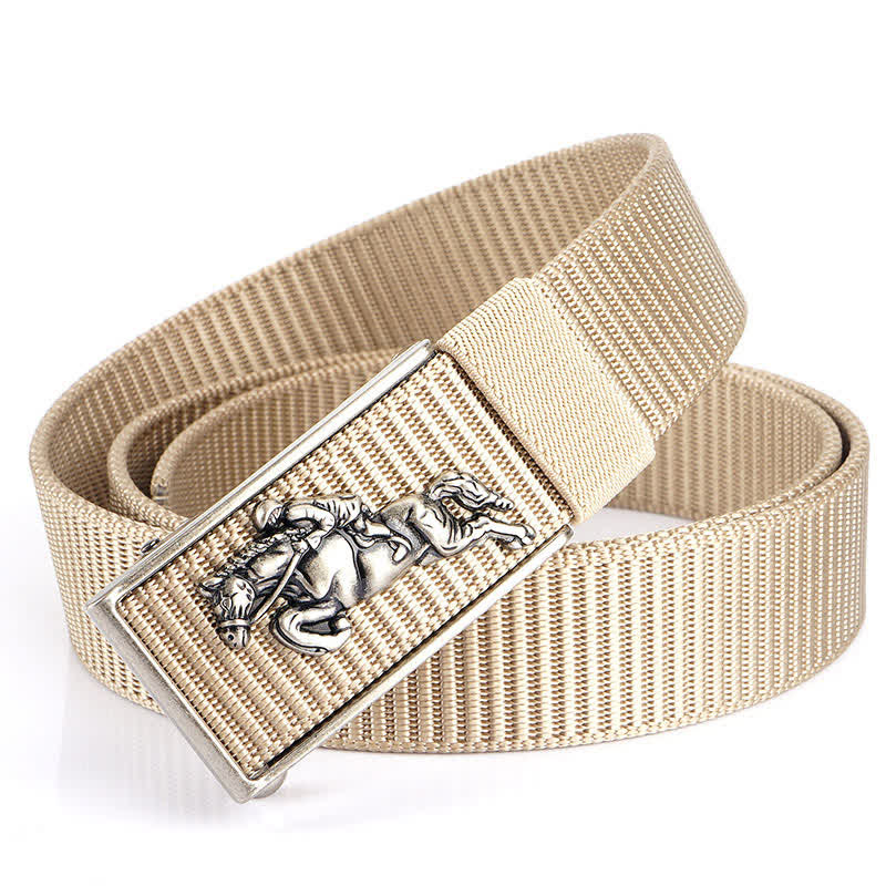Cintura in nylon per equitazione da uomo - Beige / Argento - 48" - image 18