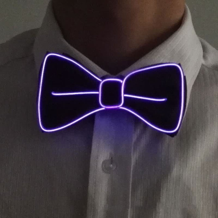 Papillon luminoso a LED da uomo - Viola - image 11