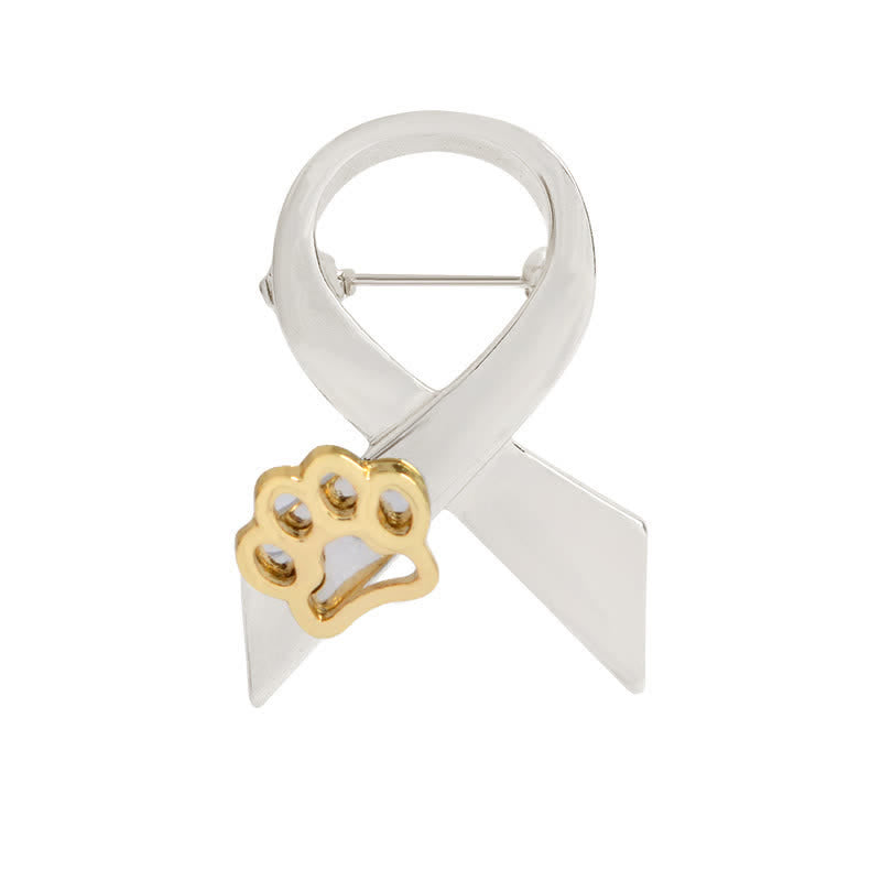 Spilla a forma di zampa di cucciolo con nastro da donna - Argento - image 7
