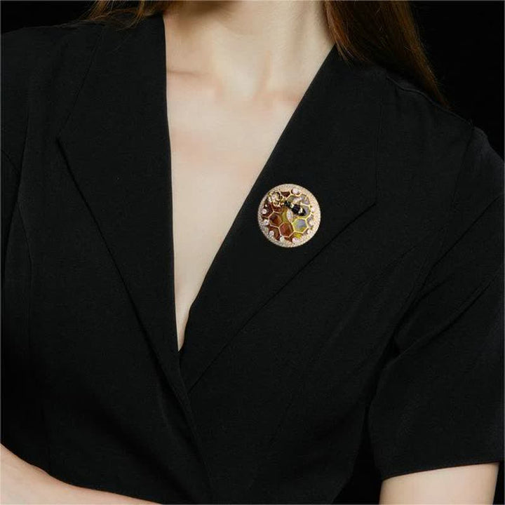 Spilla a nido d'ape a forma di alveare da donna - image 1