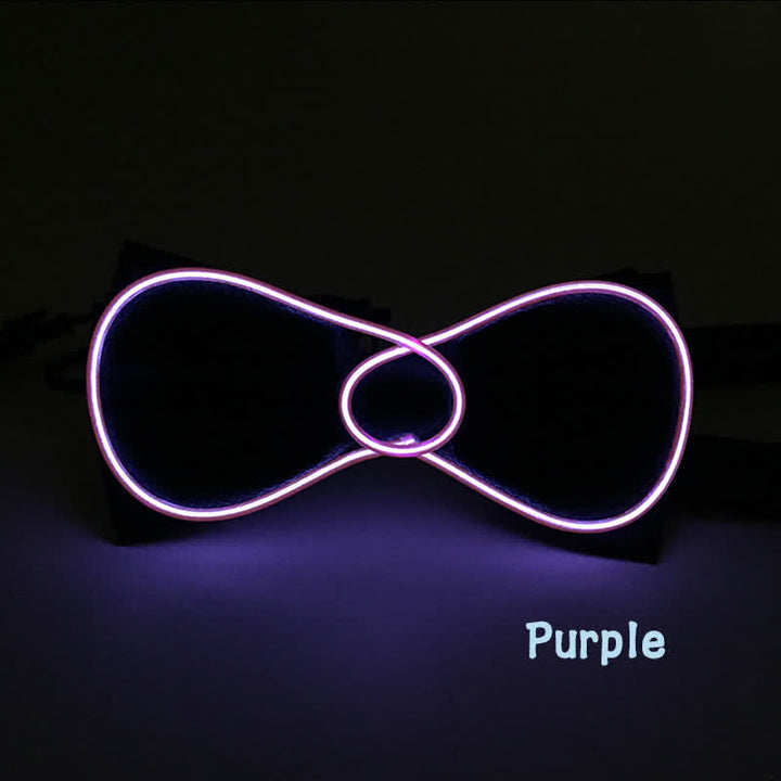 Papillon luminoso a LED rotondo lampeggiante - Viola - image 3