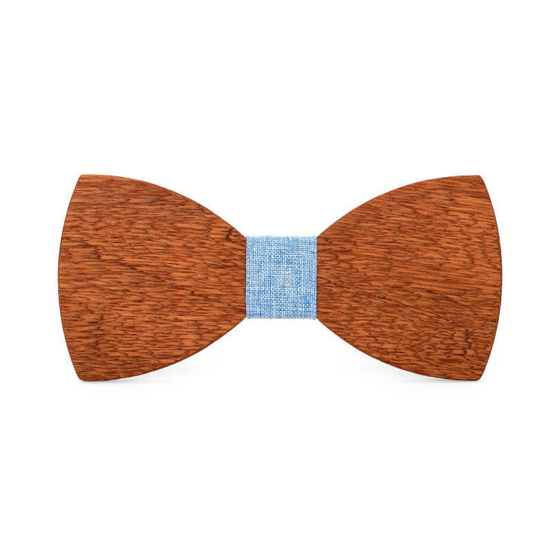 Papillon in legno Begonia Vintage da uomo - Azzurro chiaro - image 7